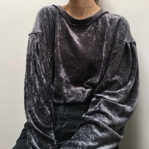 Free people velvet sweater